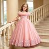Girls Navy Blue Tulle Princess Ball Gown Flower Girl Dress