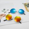 Vintage Round Kids Sunglasses for Children Metal Frame AC Lens Designer Trendy Brand Beach Travel Shades Gifts
