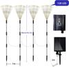 Outdoor Solar Garden Lights, 4-Pack Waterproof 120LED Firefly Pathway Lights for Courtyard, Garden, Party Decor