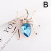 Fashion Spider Crystal Rhinestone Brooches Pin Insect Bijouterie Corsage Brooches For Women Wedding Party Gift Clothing Decor