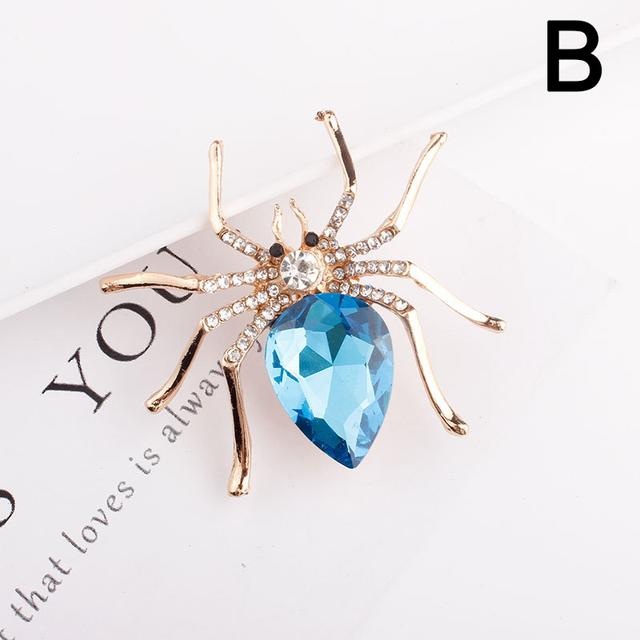 Fashion Spider Crystal Rhinestone Brooches Pin Insect Bijouterie Corsage Brooches For Women Wedding Party Gift Clothing Decor