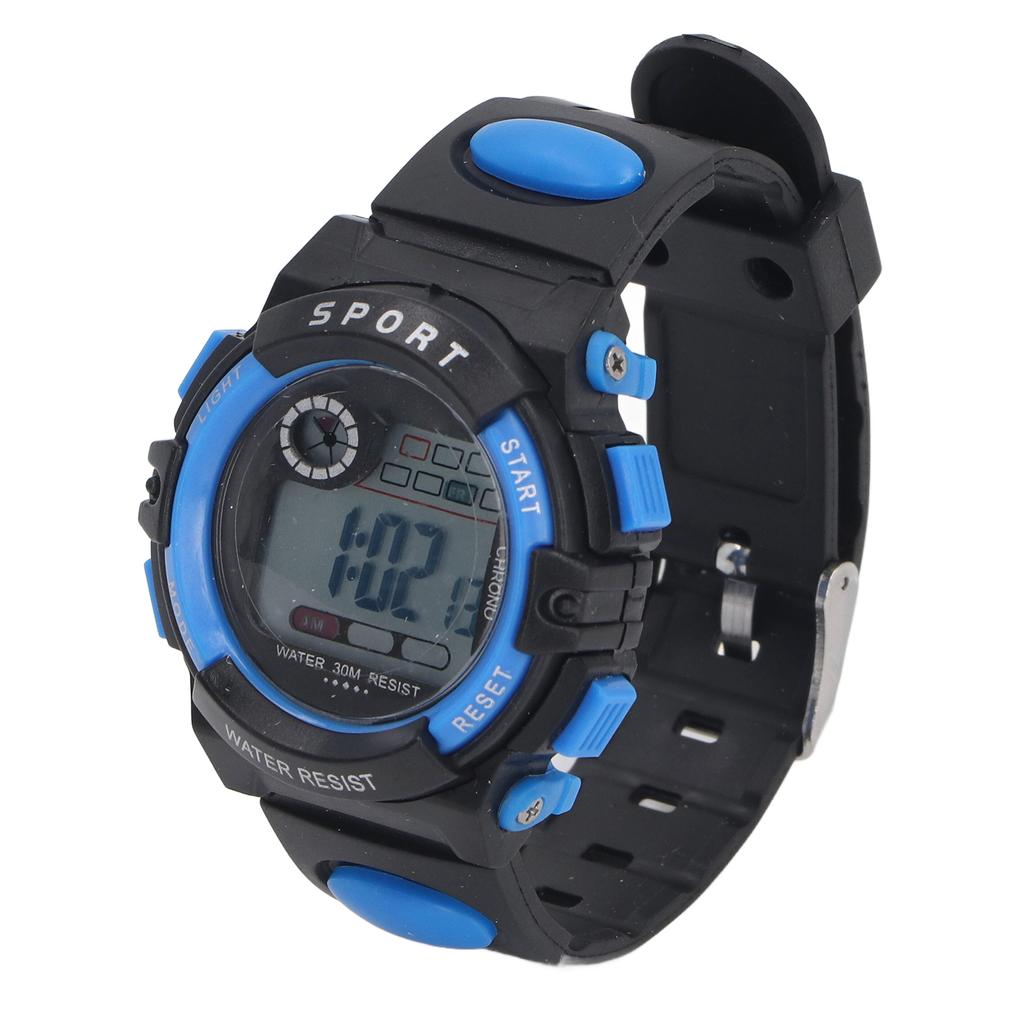 Kids Watch with LED Backlight for 5 To 17 Years Old Boys 12 24H Weekly Calendar Alarm Clock 50M Waterproof Digital