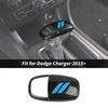 Carbon fiber&Blue Center Gear Shift Head Knob Cover For Dodge Charger Durango15+