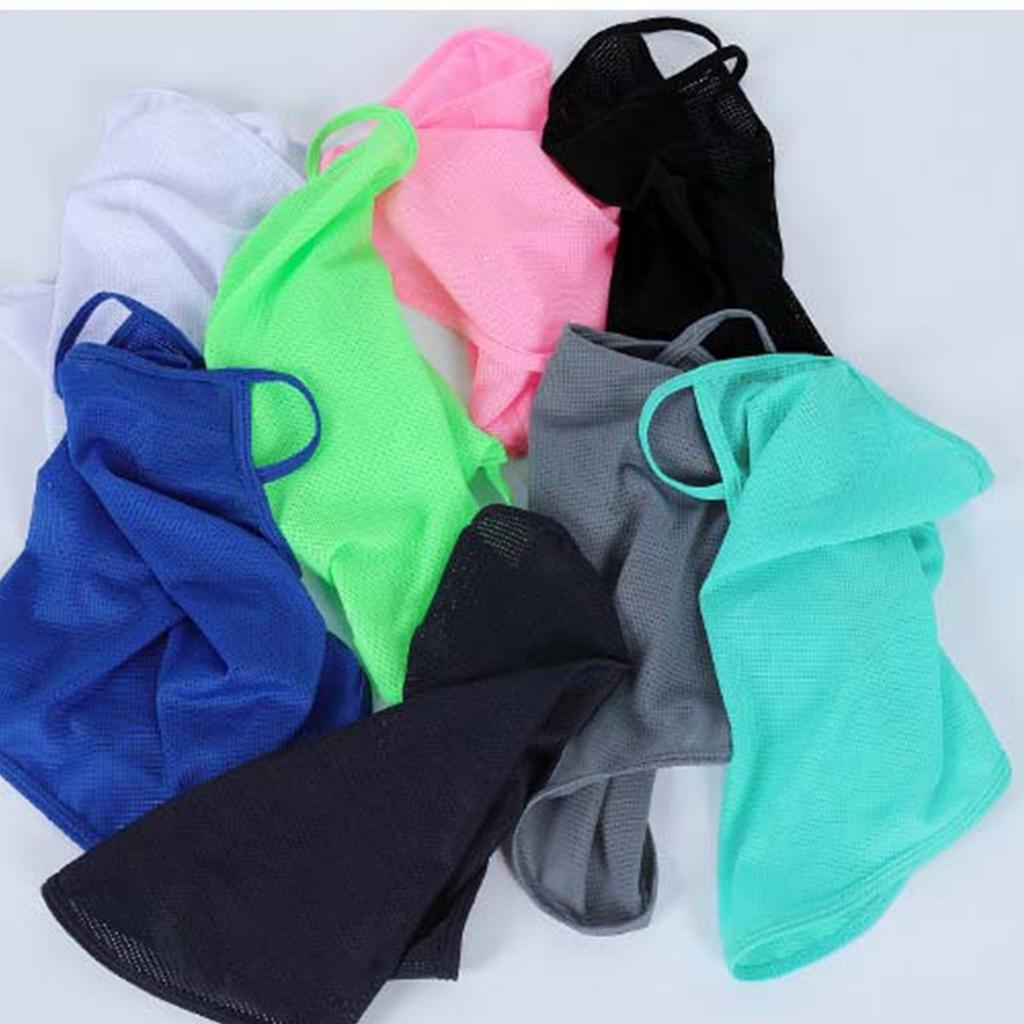 Breathable Bandana Face Mask for Cycling Hiking Elastic Ice Silk Tube Scarf Headband Neck Gaiter Snood Outdoor Headwear