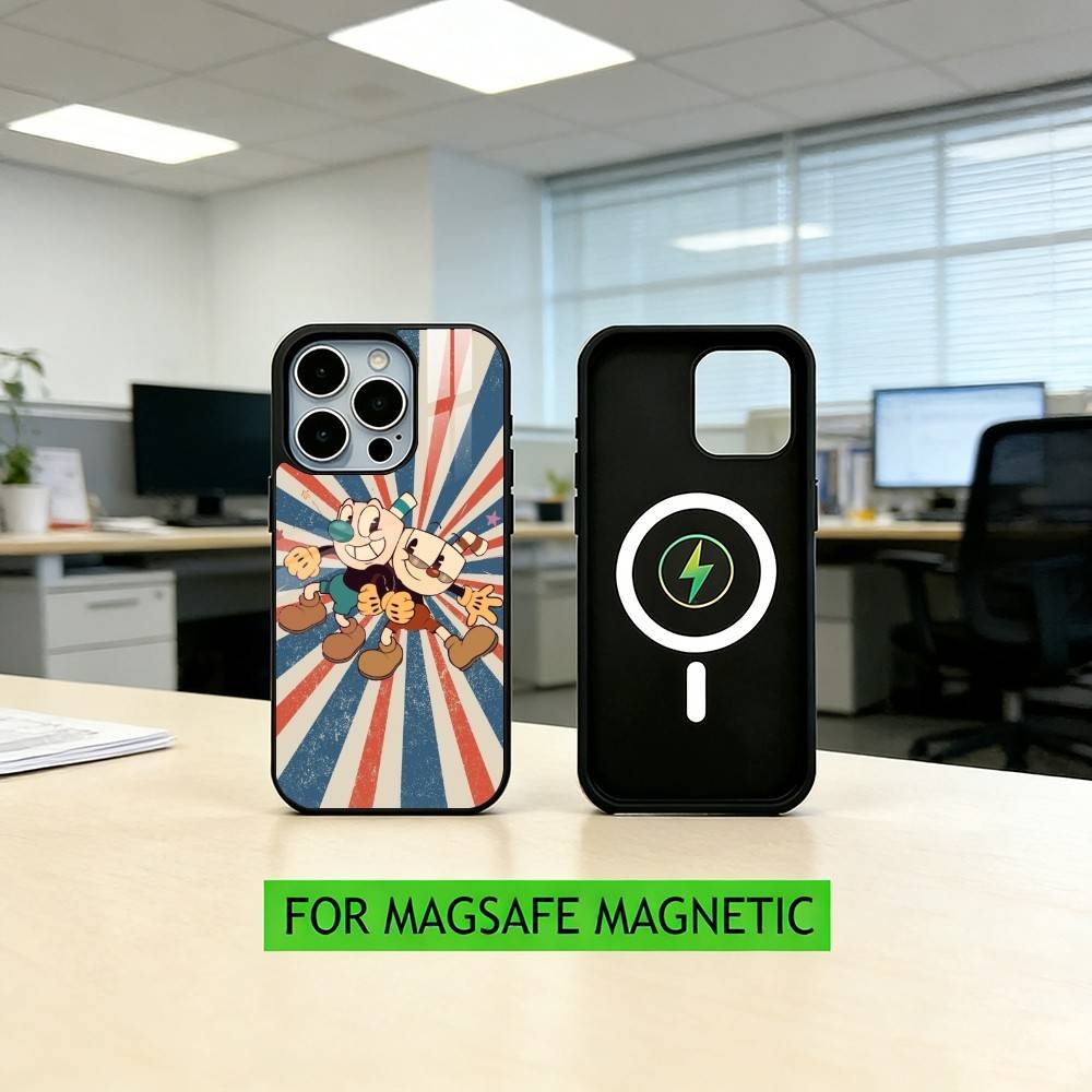 C-Cuphead P-Popular Phone Case For iPhone17,16,15,14,13,12,11 Plus,Pro Magnetic For Magsafe Wireless Charging