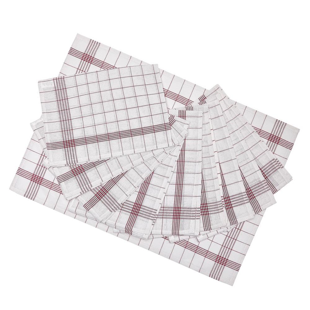 SG Accessories Bistro Milan Checked Dish Cloths (Pack of 10)