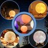 Moon-shaped LED Light with 16 Colors, Remote Control Included, Stylish 3D Interior Lighting (12cm)