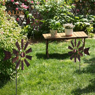 Windmühle aus Metall für den Hof, Dekoration im Vintage-Stil, wasserdicht, Windspinner für den Garten, Terrassenornament für den Hof, Garten, Terrasse, Rasen im Freien
