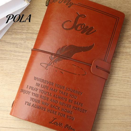 Collage Friendly Notebook Journal Notebook, Loose-Leaf Refillable Faux Leather Cover with Elastic Durable Daily Use Strap, Multi-Purpose Writing Diary