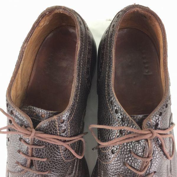 LNDVAY & SCHWACZ Wingtip Business Shoes Size 41 25.5-26.0 Dark Brown(USED)