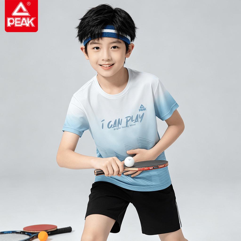 Pick Children's Summer Outdoor Breathable Lightweight Gradient Short-Sleeved T-Shirt