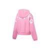 Li Ning Fitness Series Einfarbiger Pullover Hoodie Damen Hoodies Rosa AWDT628-2