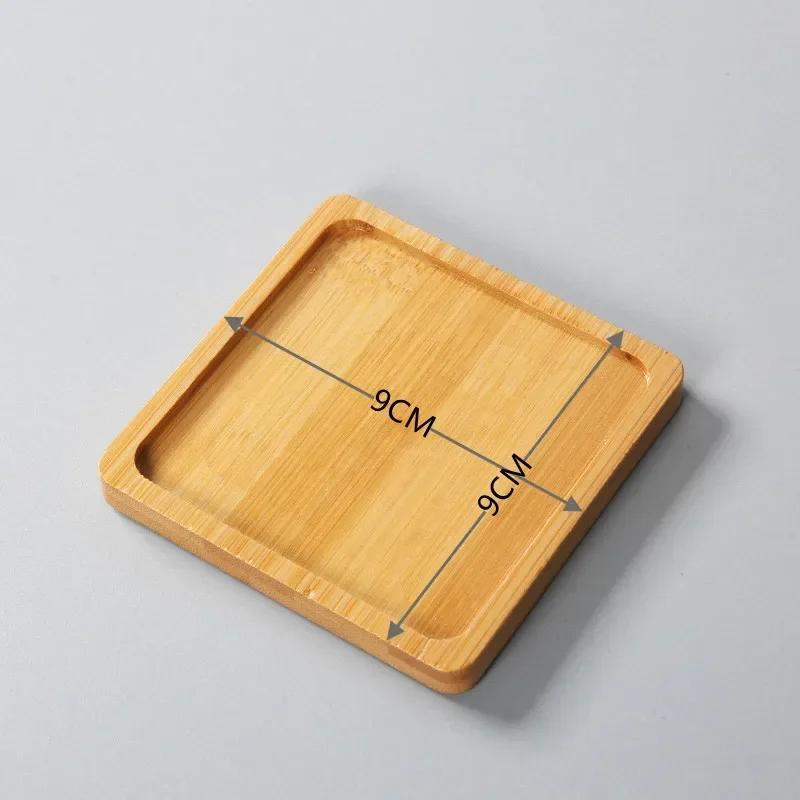 Bamboo Tray PlantMini Plant Pot Rack Multi-meat Pot Tray Balcony Storage Kitchen Storage Bathroom Storageround Tray Square