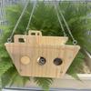 Wooden Hamster Swing Toys Durable Cockatiel Swing Ladder Hamster Climbing Platform  Training