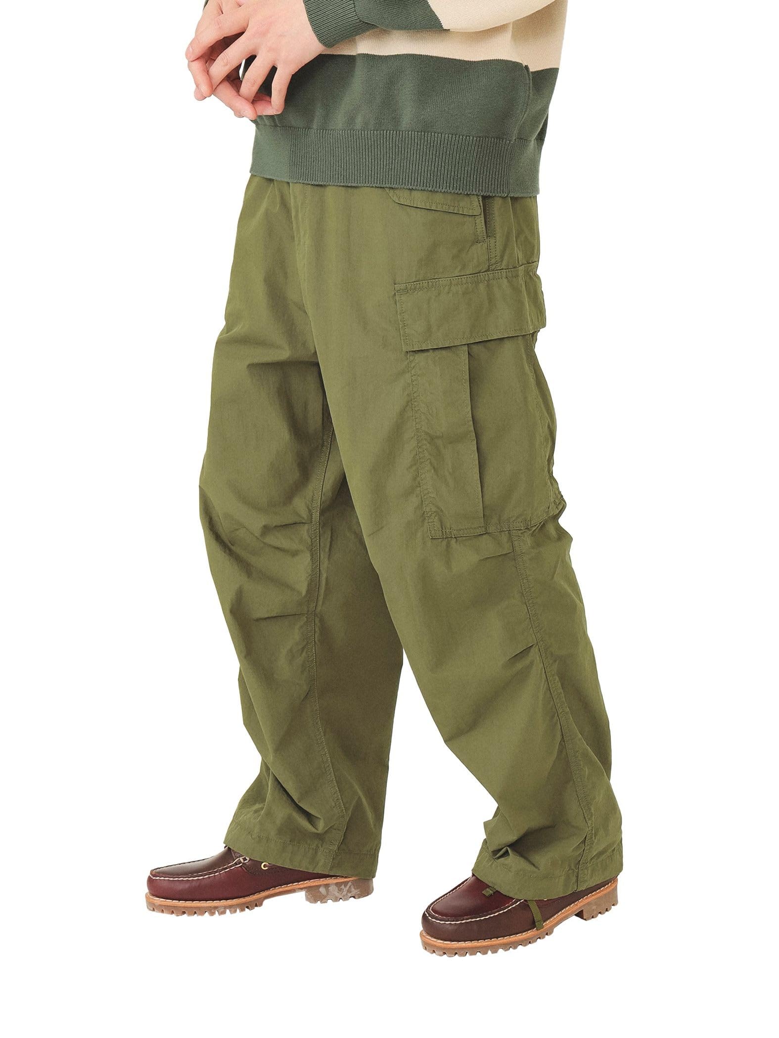 

100 Famous Pants Большие брюки-карго с 6 карманами OLIVE M 11240427803 [BEAMS] Мужские оливковый