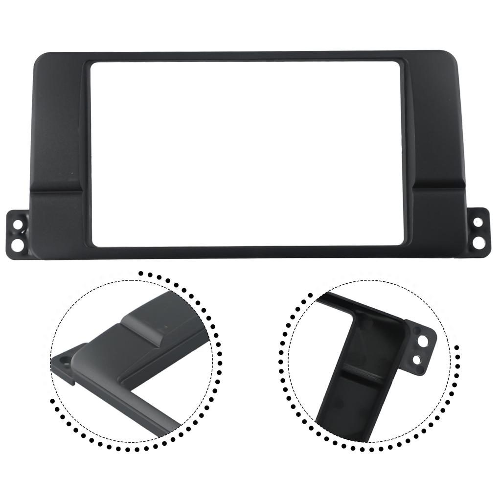 For BMW 3 Series E46 1998-2006 Radio Fascia Panel Parts 1PCS Replacement 1pcs Stereo Vehicle 2 Din ABS Plastic