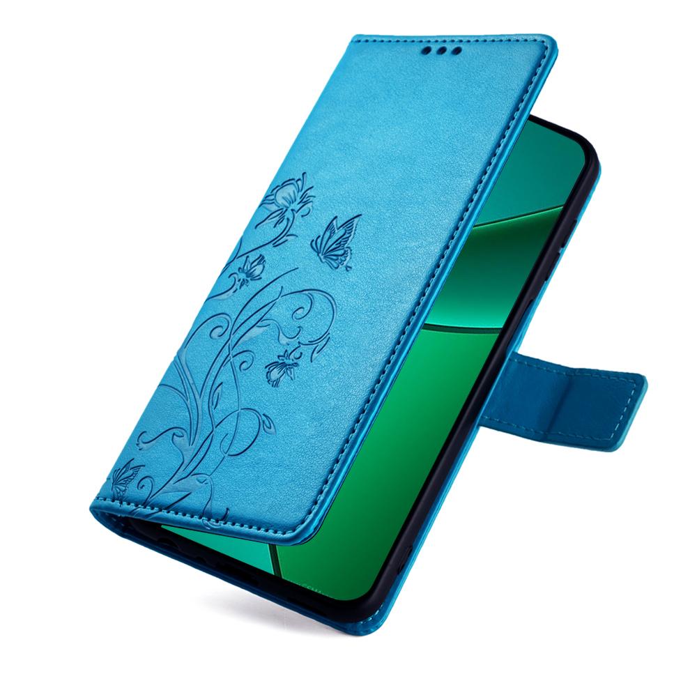 Pro Realme 12 4G/12+ 5G Pouzdro Motýl Květina Kůže Magnetické Uzavírání Kryt na Telefon Velkoobchod