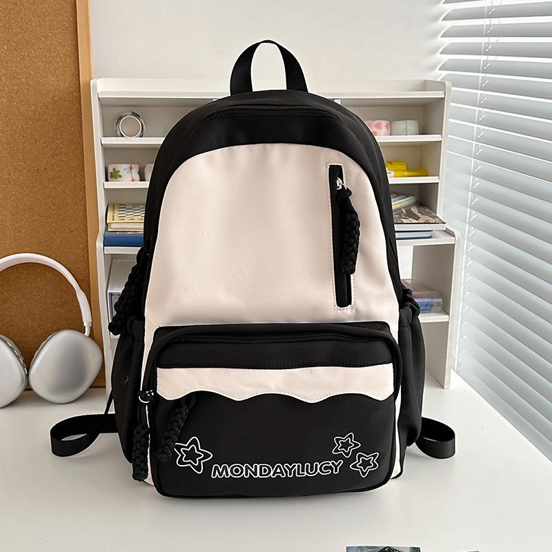 High-value schoolbag for girls, junior high school students, large-capacity backpack, dopamine soft girl travel backpack