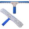 Window Cleaning Kit  Squeegee And Microfibre Window Cleaner - Car Cleaning Kit - 2-in-1 Combi Non-streak Glass Scrubber And Rubber Wiper