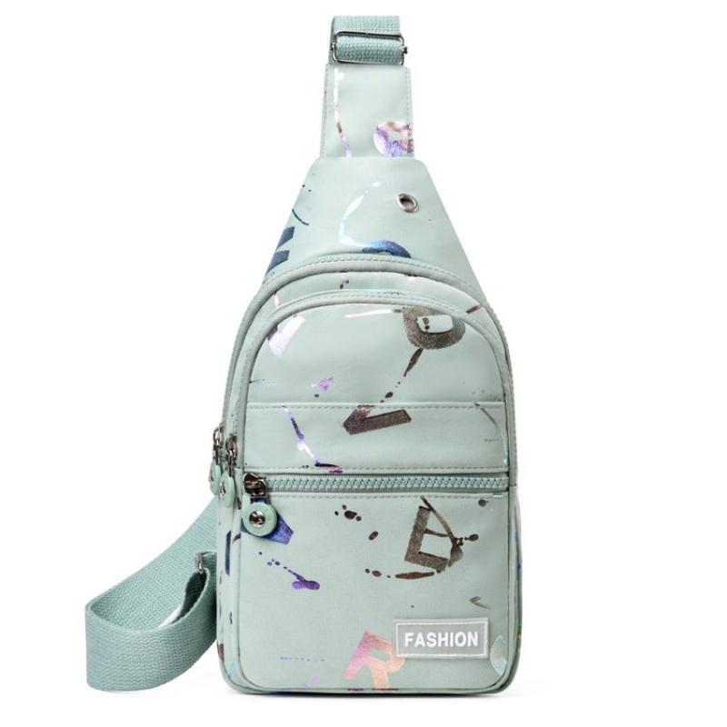 Women'S Chest Bags Geometric Print Oxford Cloth Casual Crossbody Bag Sports Travel Outdoor Chest Shoulder Bags
