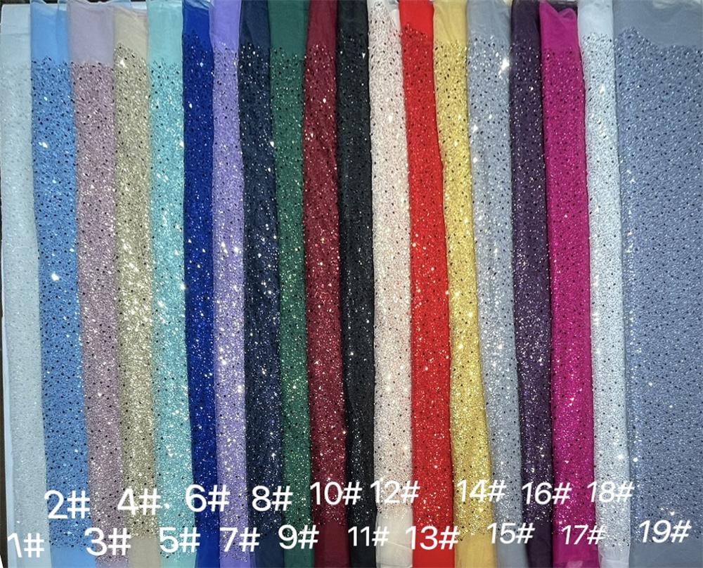 Luxury French Mesh Lace Beads Fabric 2025 High Quality African Nigerian Sequins Lace Lace For Women Wedding Party Dresses Sewing
