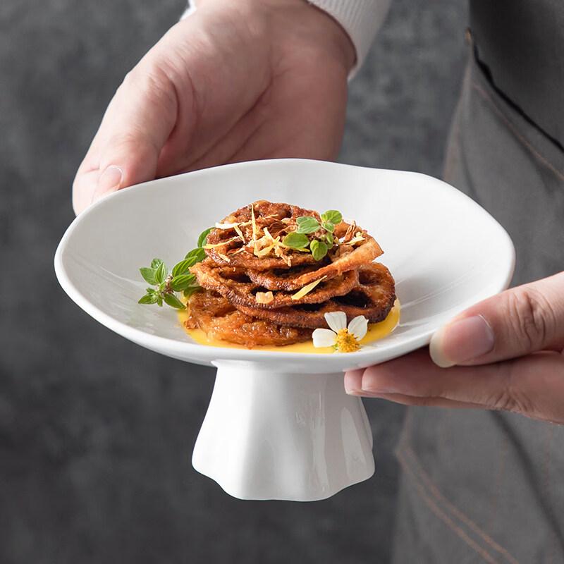 Nordic Ceramic High-Footed Serving Plate