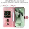 For Samsung Galaxy S24 FE Case PU Leather Stand Phone Cover with Zipper Pocket