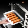 Certification 304 Stainless Steel Rectangle Plate Never Deform Baking Tray Main Course Seafood Food Container for Kitchen