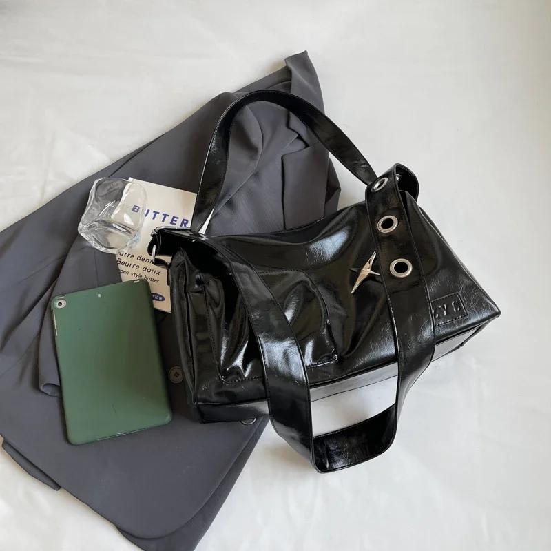 Women's PU Shoulder Bag Monochromatic Large Capacity Casual Bag Crossbody Bag Quality Trendy