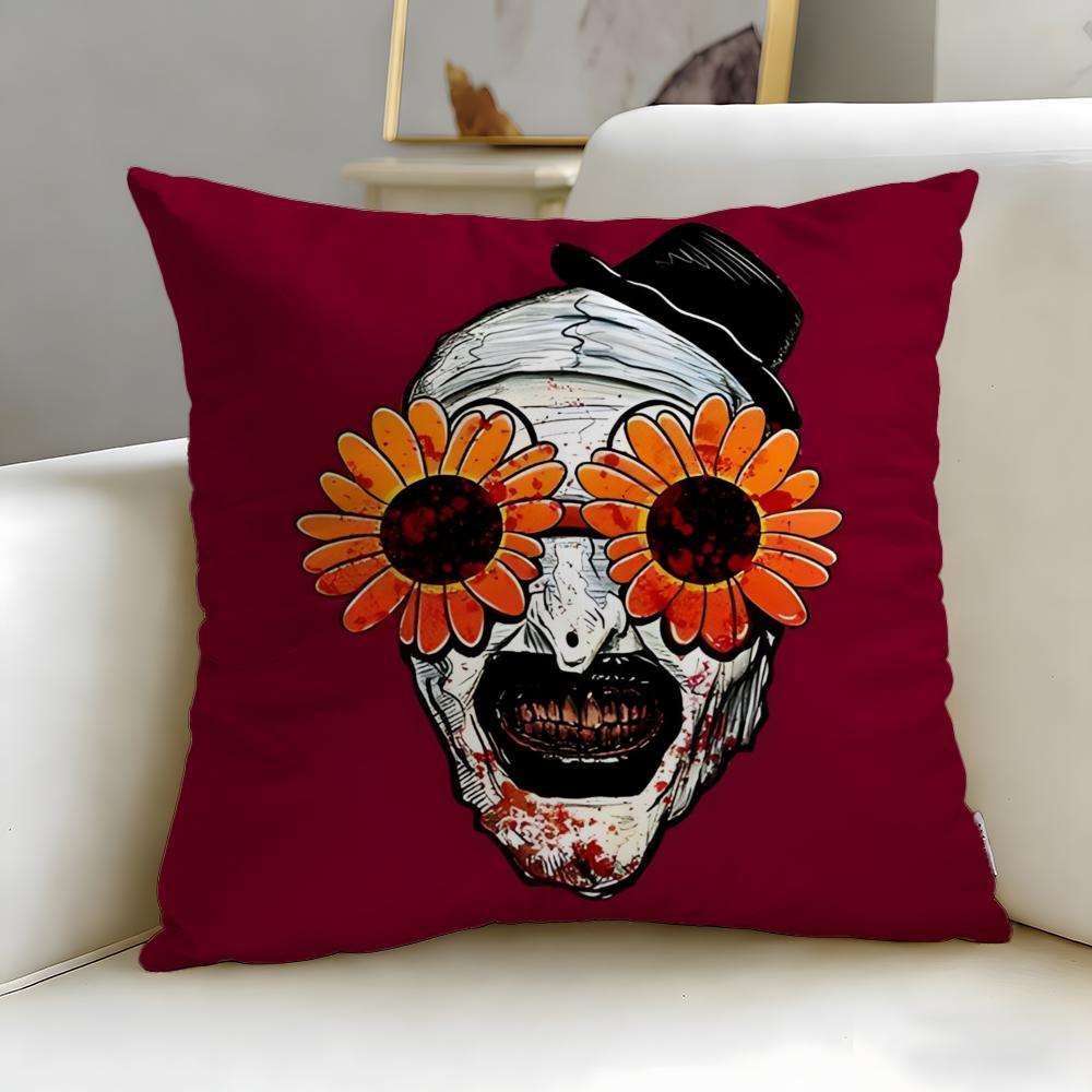 classic movie Terrifier Cushion Cover Soft  EasyWash Pillow Case  Versatile for Couch Bed Travel and Office
