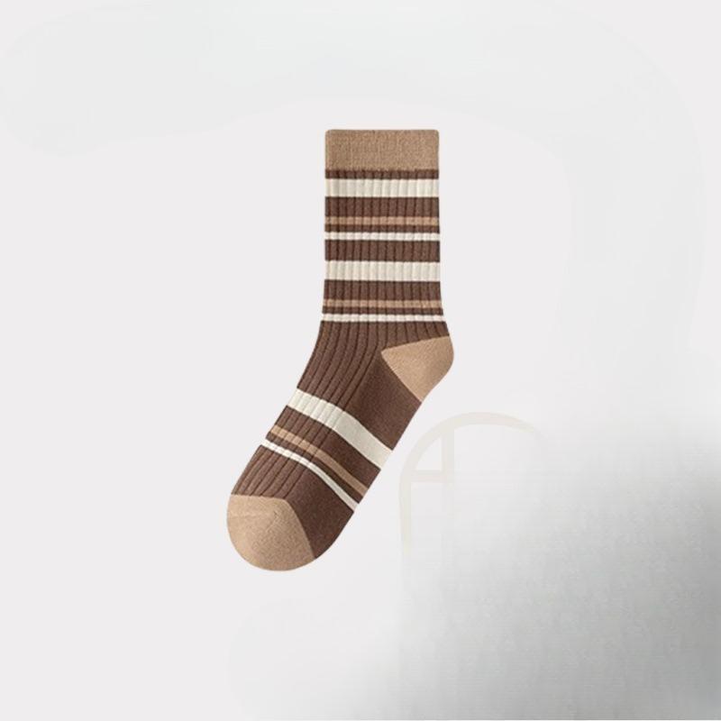 Pure Cotton Socks, Women's Spring and Autumn Mid-calf Socks, Breathable, Sweat-absorbing, Deodorizing Postpartum Socks, Anti-pilling Pile Socks