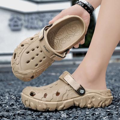 Pantoufles Classiques Mode Homme Blanches Sabots d'Extérieur Jardin Sandales Décontractées Noires Unisexe Chaussons Fermés Bout Fermé Chaussures de Plage Respirantes pour Homme