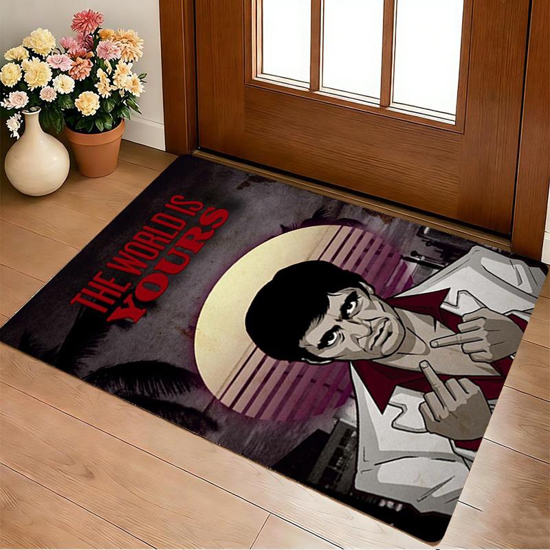Scarface Artwork Living Room Non-Slip Area Rug Soft Carpet for Bedroom Game Playroom Sofa Office Home Decor Doormat Christmas Gift C921199