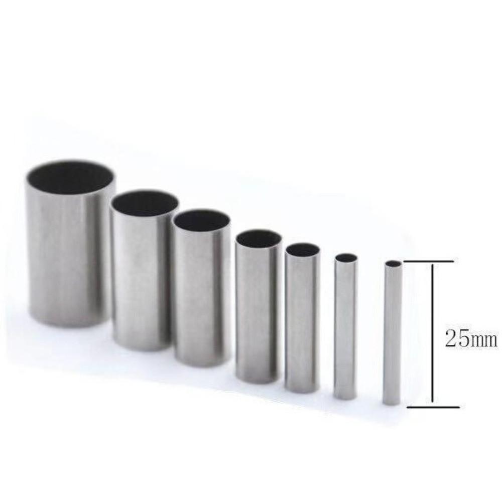 7pcs/set Metal Hole Hollow Round Cutter Round Shape with Storage Box Ceramic Cutting Mould Hollow Punch Pottery Tools