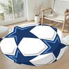 Tapis Rond Football Parfait pour Entrée Chambres Balcon Dortoir Tapis Rond Antidérapant Bureau Décoration Maison Cadeau Spirituel