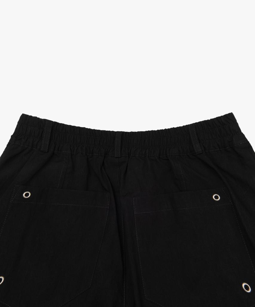 Liomeu Layered String Shirred Pants_Black