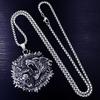 Necklace Nordic Viking Fashion Double Wolf Rune Summer Versatile Men's Pendant
