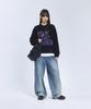 STANDARDERROR 87-Stan190 Country Oversized Color Block Lettering Knit Black
