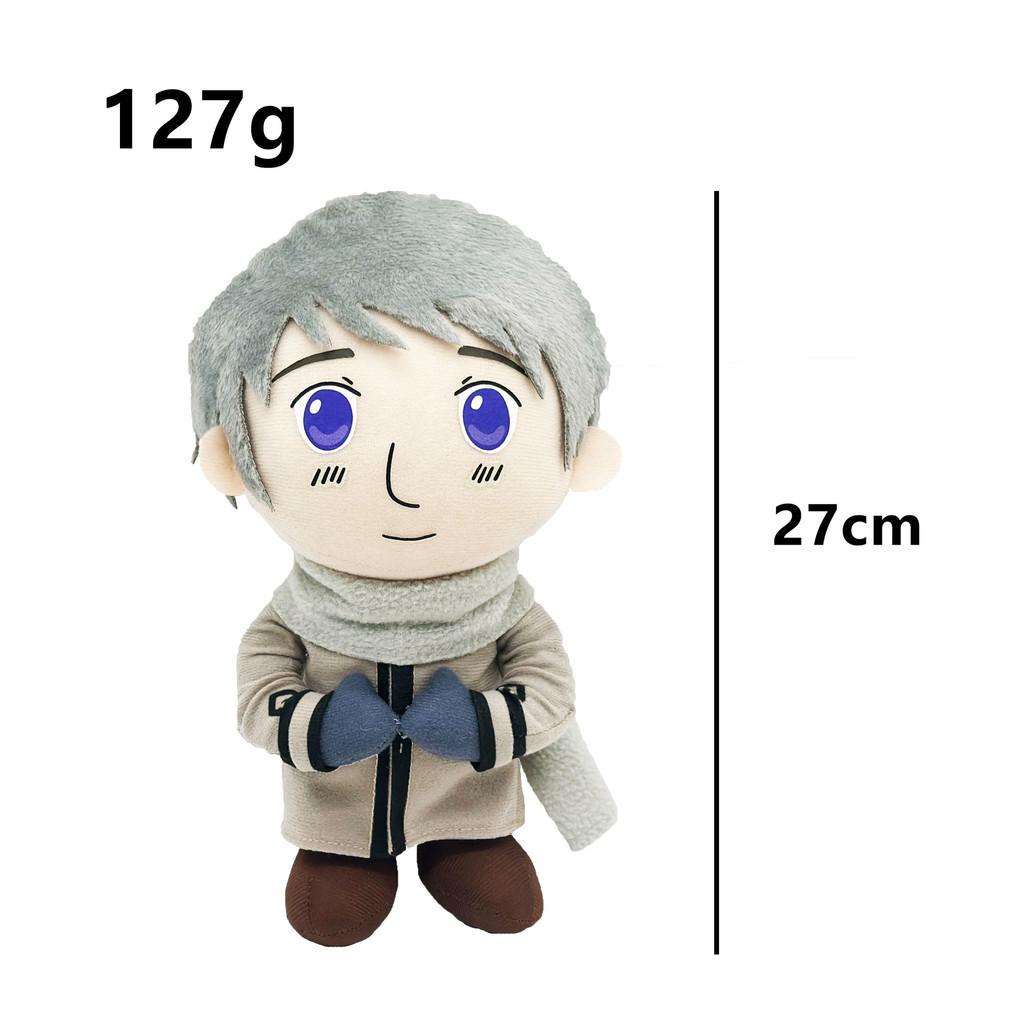 

Hetalia Axis Powers Plush Doll With Pp Cotton Filling For Home And Office Decor Gray Scarf