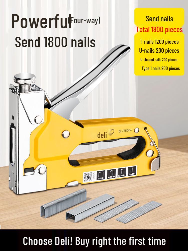 Deli Manual Staple & Air Nail Gun for Woodworking