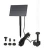 Solar-Springbrunnenpumpe 5,5V 1,5W Polykristallines Silizium-Solarpanel Vogelbad-Springbrunnenpumpe