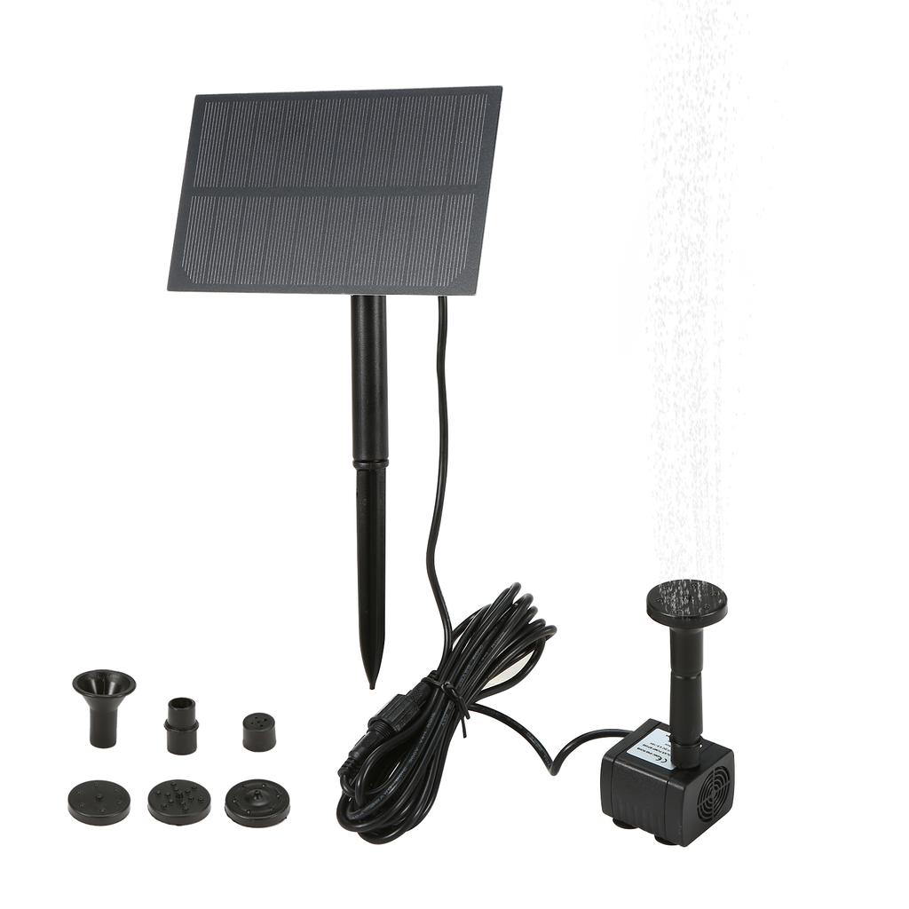 Solar-Springbrunnenpumpe 5,5V 1,5W Polykristallines Silizium-Solarpanel Vogelbad-Springbrunnenpumpe