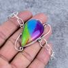 Rainbow Solar Quartz Gemstone Handmade 925 Sterling Silver Bracelet 7-8" M-2710