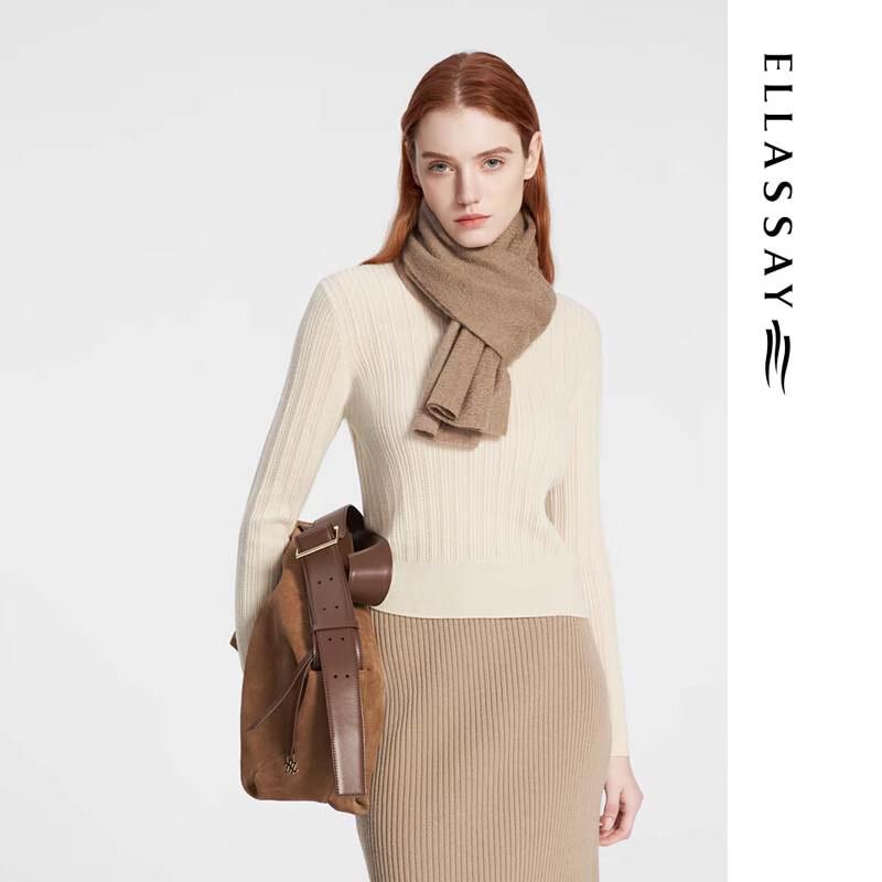 ELLASSAY Women's Slim Fit Wool Sweater