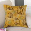 Gold Autumn Fall Pumpkin Harvest Art Thanksgiving Day Decoration Throw Pillow Car Pillow Case Cotton Linen Sofa Cushion Covers