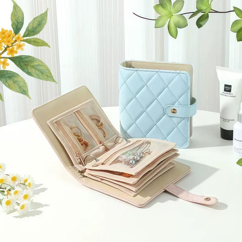 Portable Jewelry Storage Bag - Gold Hand Ornaments Travel Storage Booklet - Anti-oxidation Earrings, Necklaces, Rings Storage Box