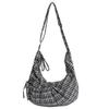 Retro Plaid Shoulder Bag For Women With Nylon Material And Zipper Closure Perfect For Daily Use