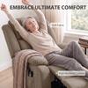Electric Reclining Chair, Brown, Heating, Vibration Massage