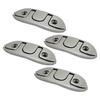 Portable 4.7 Inch Boat Folding Cleat Flush Mount Rope Cleat Marine Hardware Flip Up Dock Cleat With Fastener,4Pcs Easy To Use