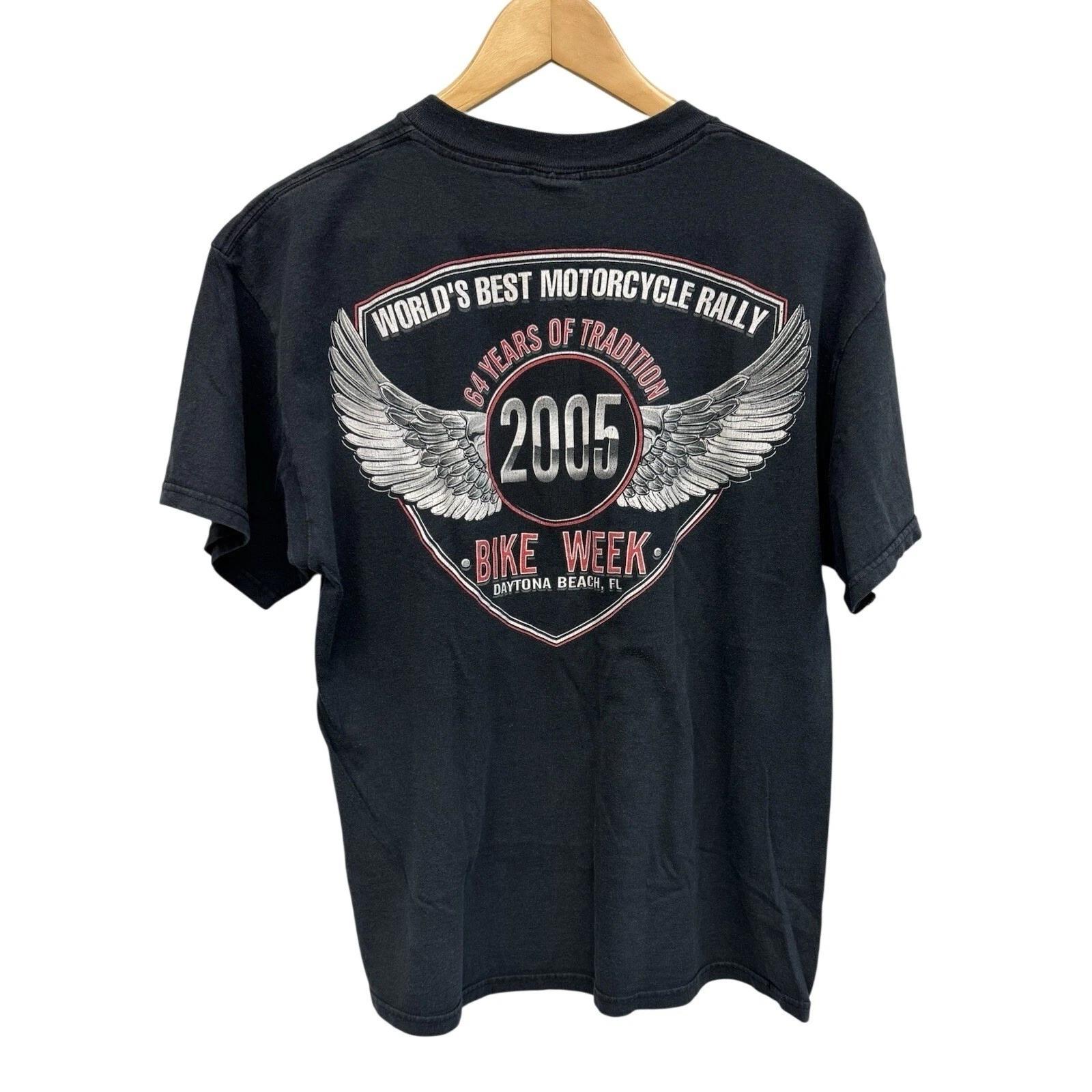 

Daytona Beach Florida Bike Week Graphic Tee Wings Graphic 2005 Delta PW Medium 4XL